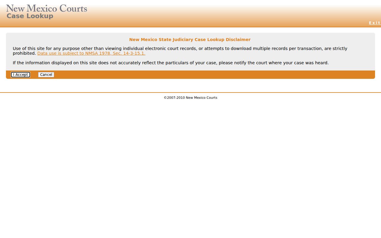 Albuquerque residents directory New Mexico Case Lookup access page
