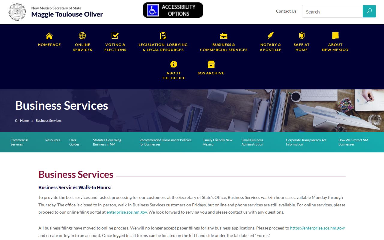 Albuquerque previous residents New Mexico business services
