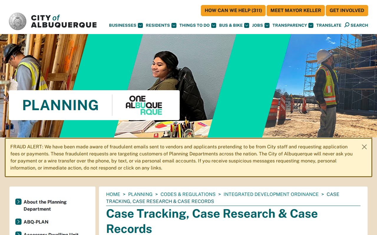 Albuquerque street directory planning case research