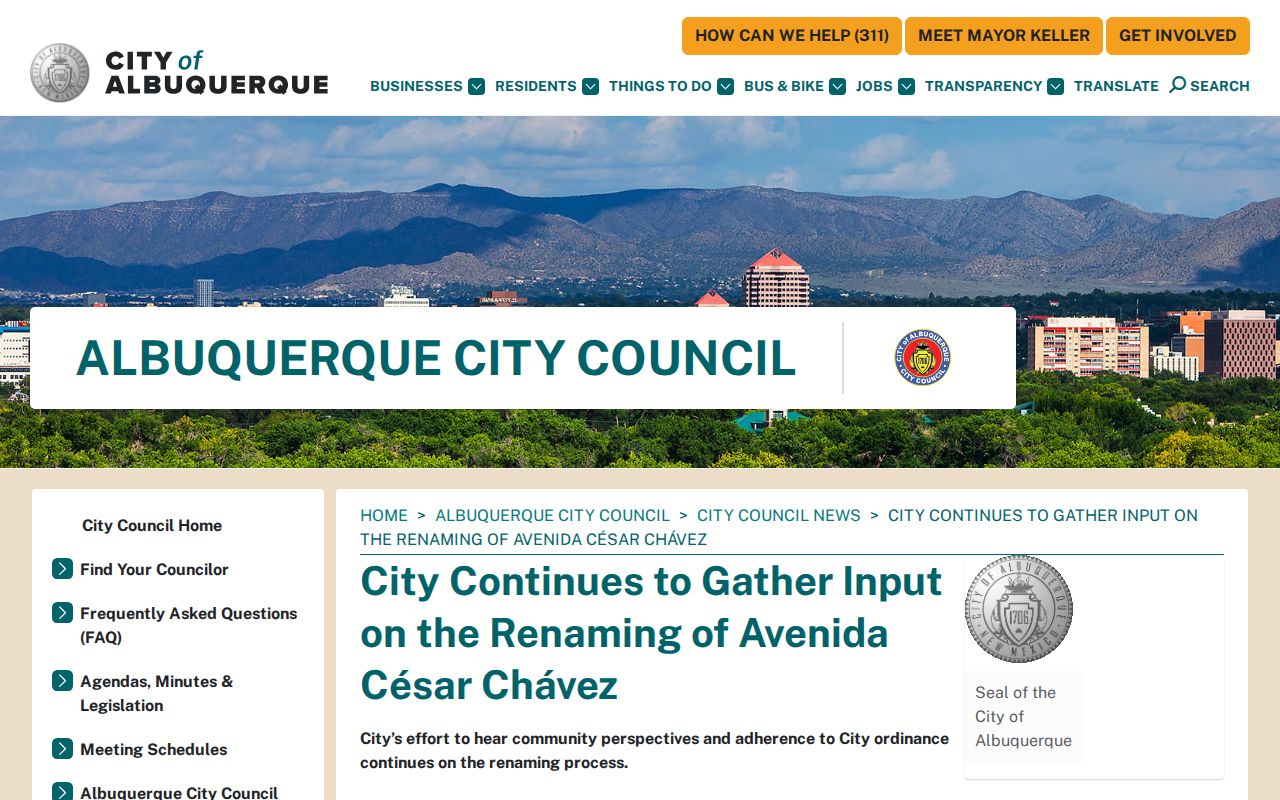 Albuquerque ZIP code directory avenue naming update